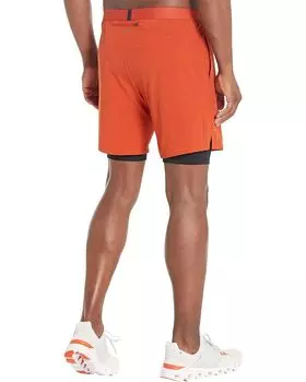 Шорты Saucony Outpace 7" 2-in-1 Shorts, цвет Lava