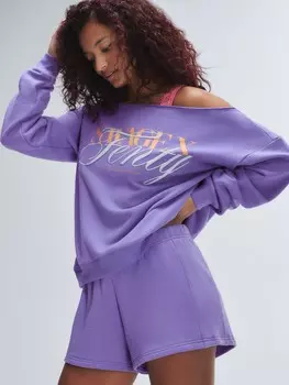 Шорты Savage X Fenty Weekender Terry, цвет Wisteria Purple
