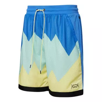 Шорты scholarship basketball shorts 'blu green yellow' Puma, синий