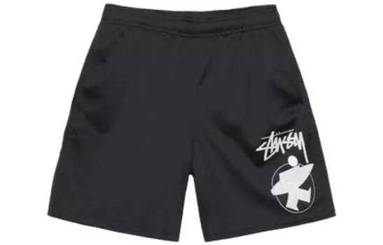 Шорты-сетки Stssy Surfman-print Stussy, красный