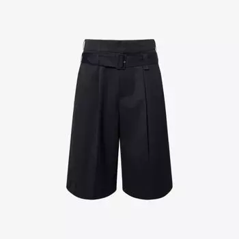 Шорты шерстяные Simone Rocha с поясом, черный