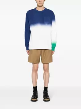 Шорты широкого кроя с поясом sacai, коричневый