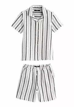 Шорты Short Sleeves Stripe Regular Fit Next, черно-белые