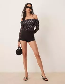 Шорты-шорты ASOS DESIGN bengaline черного цвета