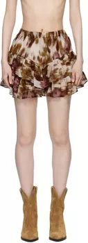 Шорты-шорты Jocadia Off-White & Tan Isabel Marant Etoile
