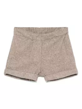 Шорты Siola с узором «ёлочка», коричневый