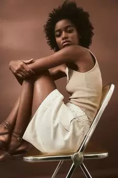 Шорты-Слипоны из смесового льна H&M, бежевый