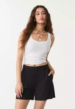 Шорты SMART WITH DARTS Stradivarius, черный