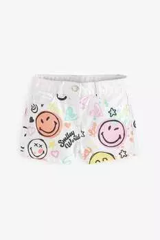 Шорты Smileyworld с потертыми краями (3–16 лет) Next, белый