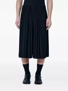 Шорты со складками Homme Pliss Issey Miyake, черный