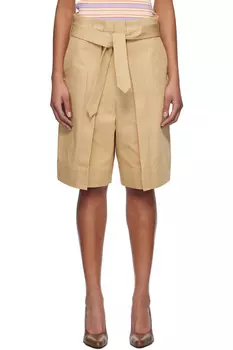 Шорты со складкой спереди Jw Anderson, бежевый