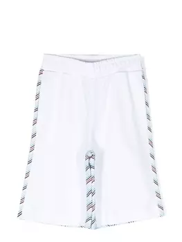 Шорты со вставками и принтом зигзаг Missoni Kids, белый