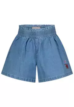 Шорты СОЛЬ И ПЕРЕЦ "Необычные", с бабочкой из пайеток Salt And Pepper, джинсовый