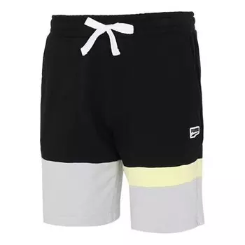 Шорты solid basic shorts 'black grey yellow' Puma, черный