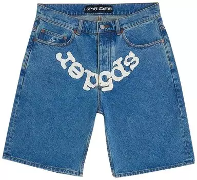 Шорты Sp5der OG Logo Denim Short 'Blue', синий
