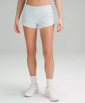 Шорты Speed Up с низкой посадкой на подкладке, размер Lululemon, синий