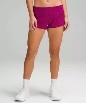 Шорты Speed Up с низкой посадкой на подкладке Lululemon, фиолетовый