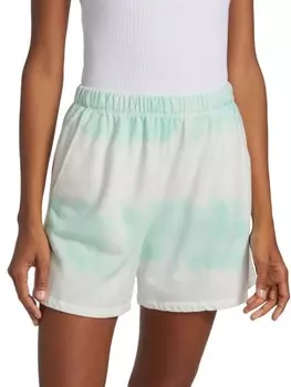 Шорты Спортивные Electric &amp; Rose Dune с принтом тай-дай, зеленый / белый