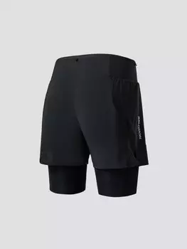 Шорты спортивные мужские Salomon Sense 2IN1 для бега, черный
