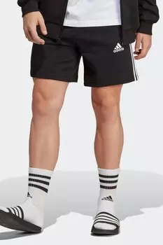 Шорты Sportswear Essentials из ткани с петлями и тремя полосками adidas, черный