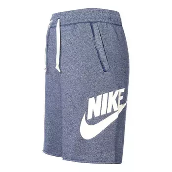 Шорты sportswear logo printing drawstring casual shorts blue Nike, синий