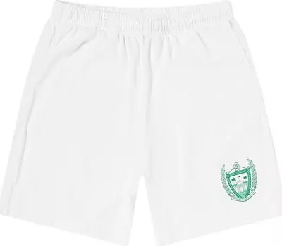 Шорты Sporty & Rich Beverly Hills Gym Short 'White/Green', белый
