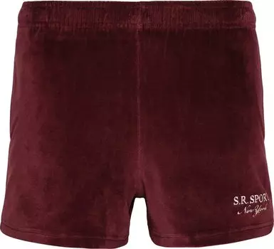 Шорты Sporty &amp; Rich SR Sport Velour Short 'Merlot/White', красный