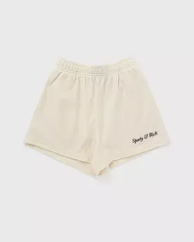 Шорты Sporty & Rich Italic Logo Embroidered Short, цвет cream/navy