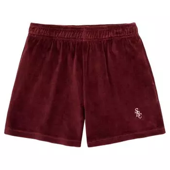 Шорты Sporty & Rich SRC Velvet Shorts, красный