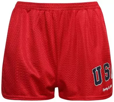 Шорты Sporty & Rich USA Mesh Disco Short 'Sports Red/Navy/White', красный
