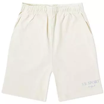 Шорты Sporty & Rich Wimbledon Gym Unisex, кремовый/голубой