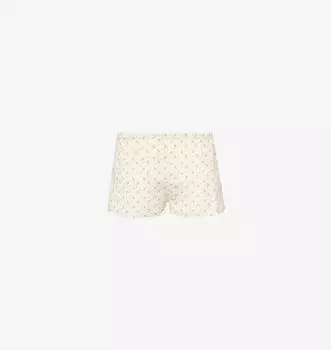 Шорты средней посадки из органического хлопка с узором «Акула». Cou Cou Intimates, розовый