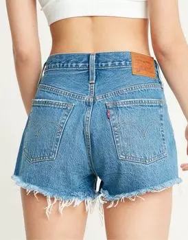 Шорты средней стирки с необработанным краем Levi's Original 501