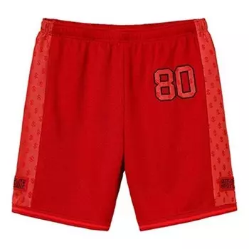 Шорты ss18 monogram short red us dollar embroidered athleisure casual sports shorts Supreme, красный