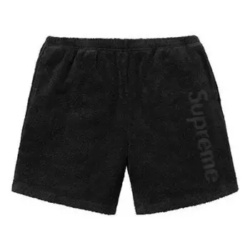 Шорты ss18 terry logo short black alphabet logo shorts Supreme, черный