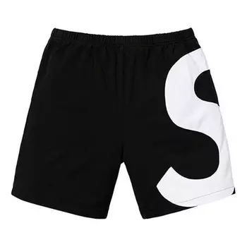 Шорты ss19 s logo short side s logo shorts black Supreme, черный