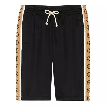 Шорты ss20 technical jersey shorts g-knitted drawstring shorts for men black Gucci, черный