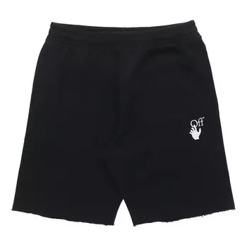 Шорты ss21 diag stripe sweat shorts men s black Off-White, черный