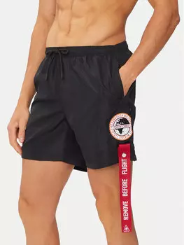 Шорты стандартного кроя Aeronautica Militare, черный