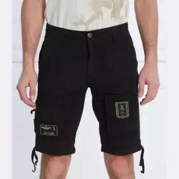 Шорты стандартного кроя Aeronautica Militare, черный