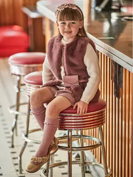 Шорты стандартного кроя из искусственной кожи Mayoral, розовый