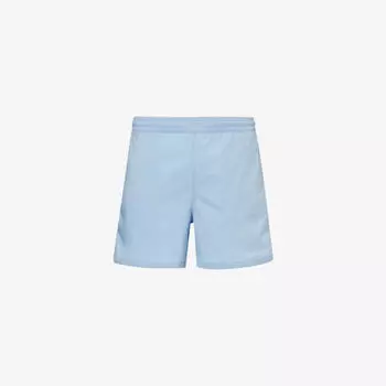 Шорты стандартного кроя из смесового хлопка с фирменной вышивкой Represent, синий