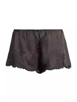 Шорты стандартного кроя Lolita с кружевной отделкой Josie Natori, черный