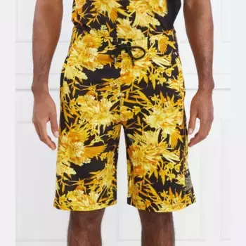 Шорты стандартного кроя с двумя цветочками Just Cavalli, черный