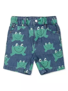 Шорты Stella McCartney Kids с графическим принтом, синий