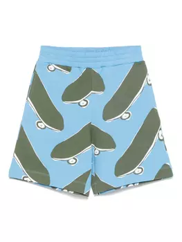 Шорты Stella McCartney Kids с принтом скейтборда, синий