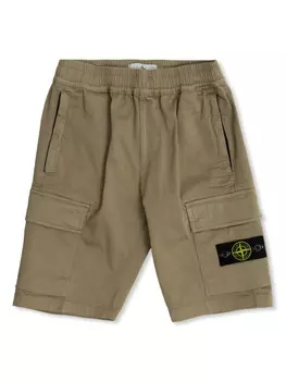 Шорты Stone Island Junior Compass-patch, коричневый