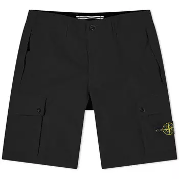 Шорты Stone Island Supima Cotton Cargo Shorts, черный