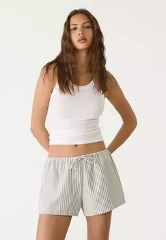 Шорты Stradivarius, серебряный