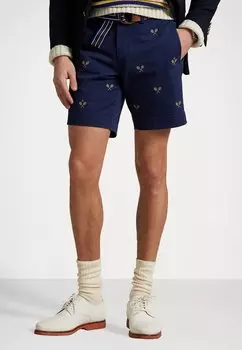 Шорты STRAIGHT EMBROIDERED CHINO SHORT Polo Ralph Lauren, темно-синий